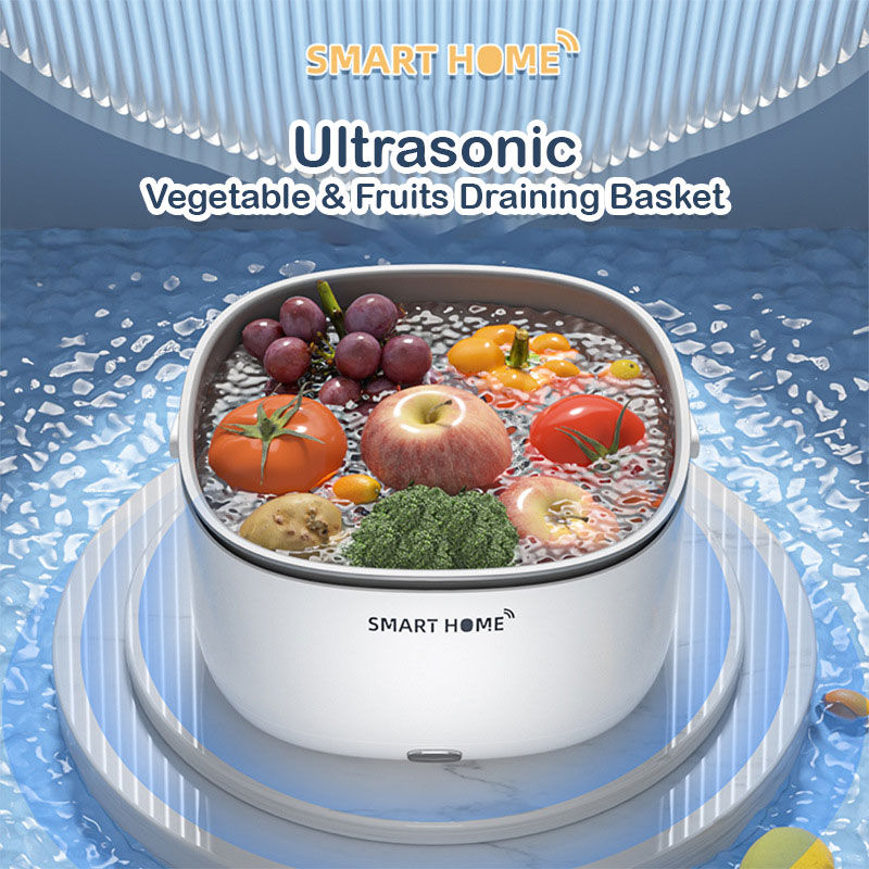 Ultrasonic Double-Layer Fruit Draining Basket