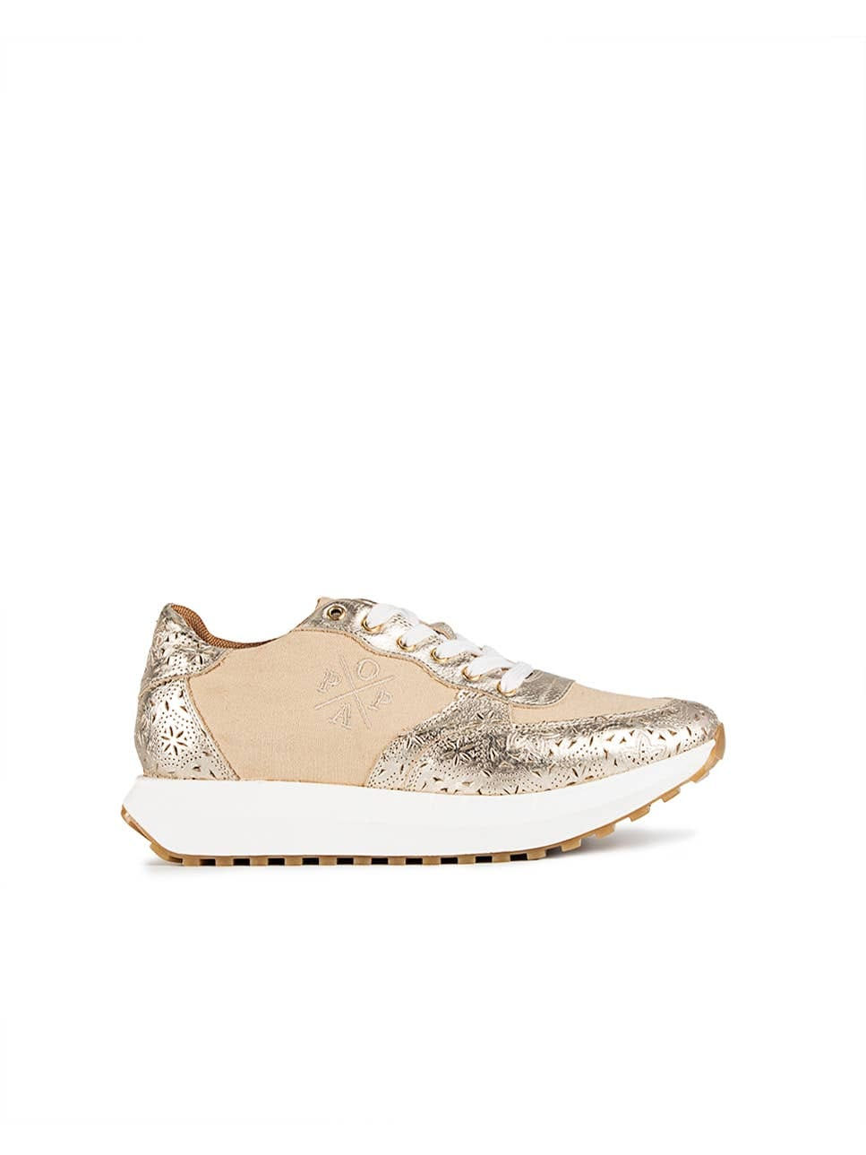 Miniatura: Sneaker oro - motivo floreale