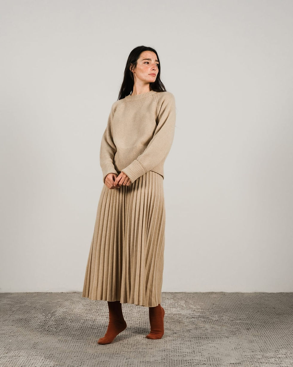 Miniatura: Gonna movimento in misto Cashmere
