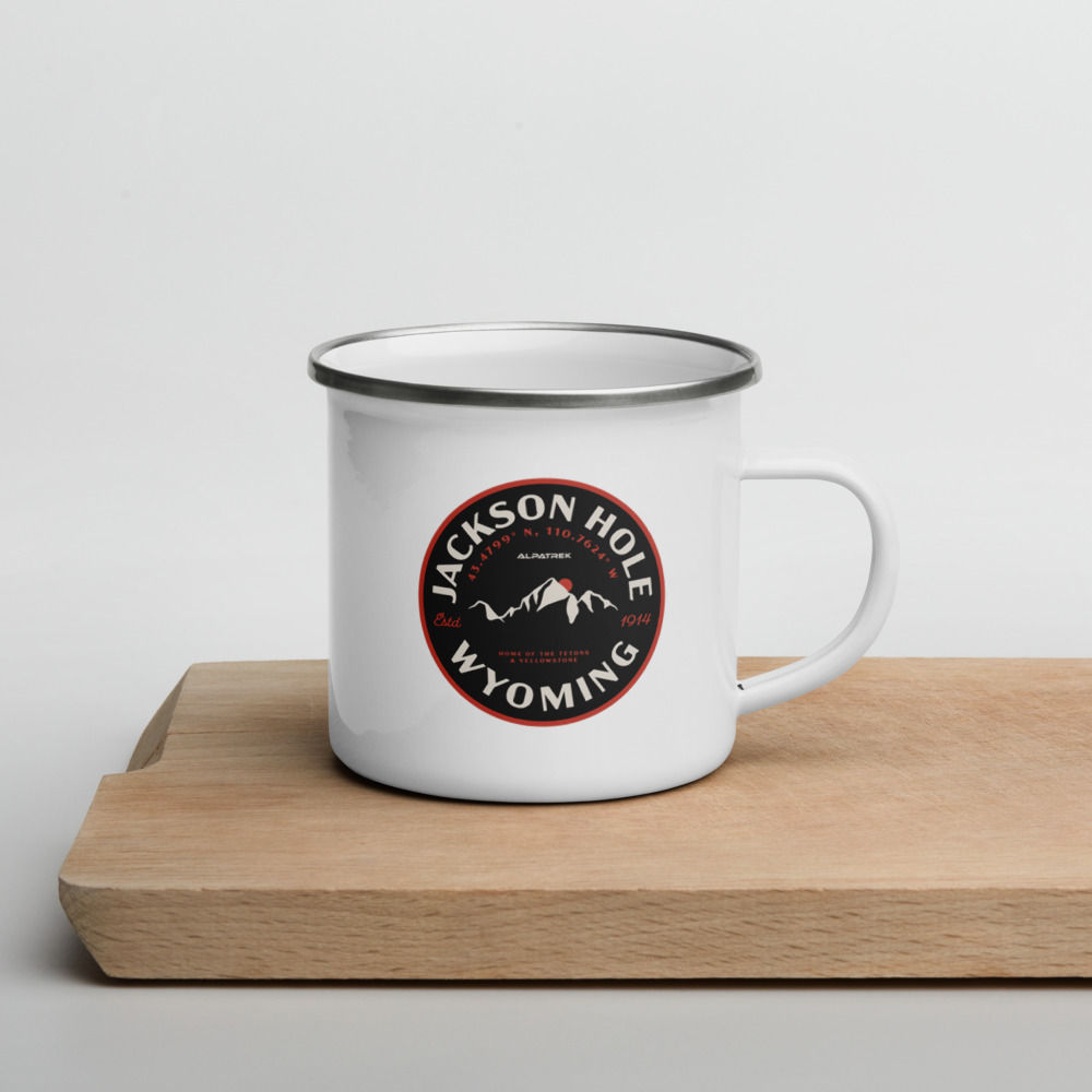 Jackson Hole Logo Enamel Mug