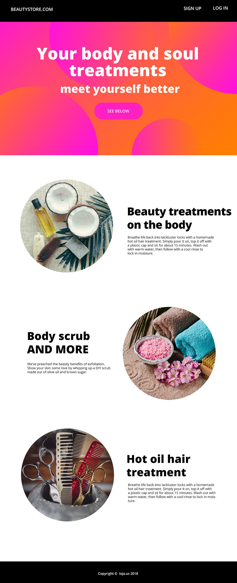 Landing page
