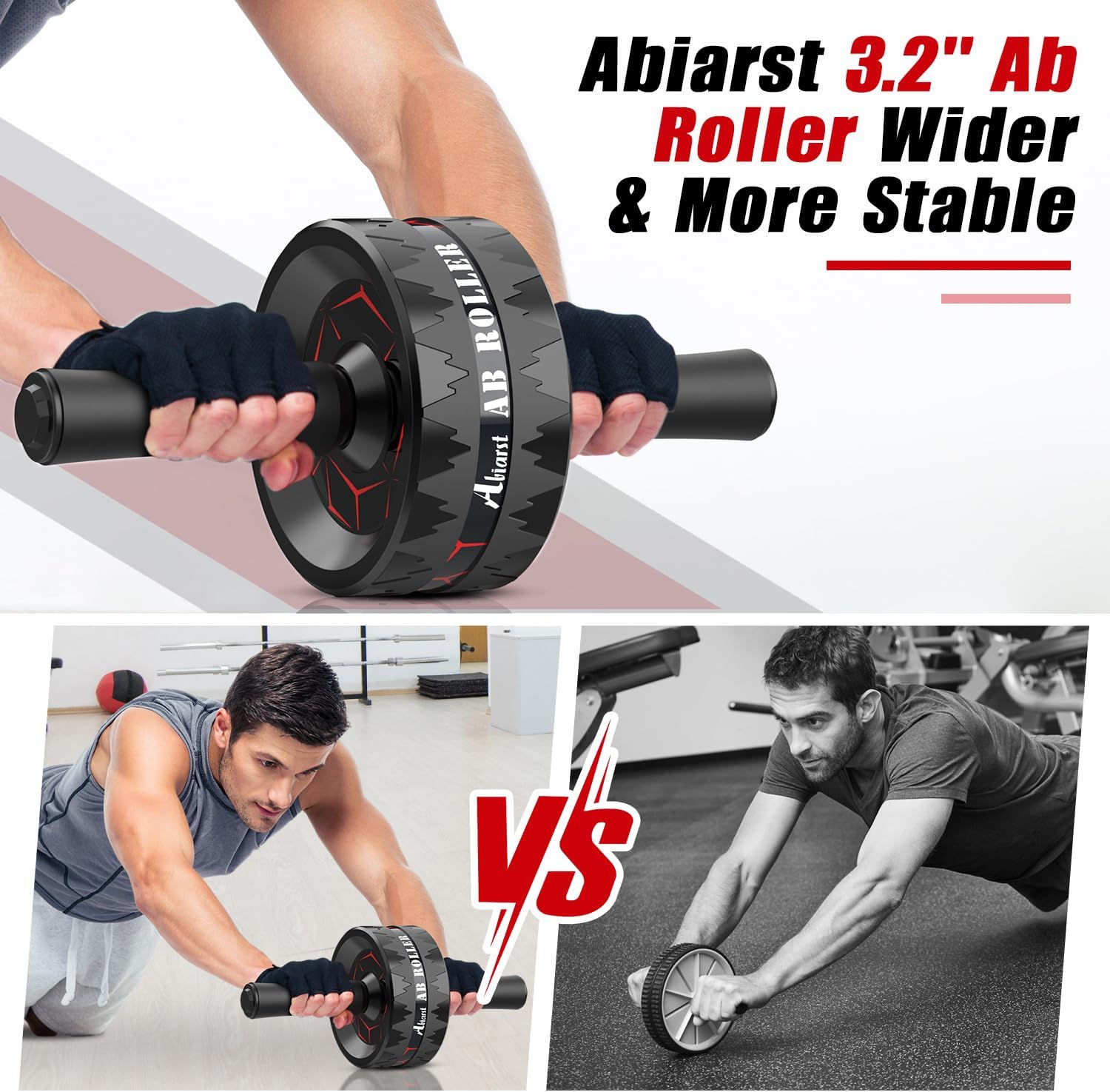 Ab Roller Wheel, Abs Workout Equipment for Abdominal & Core Strength Training,