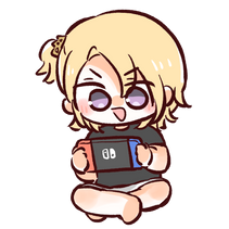 小luca玩switch by 茄茄_twitter_chepoggg777.png