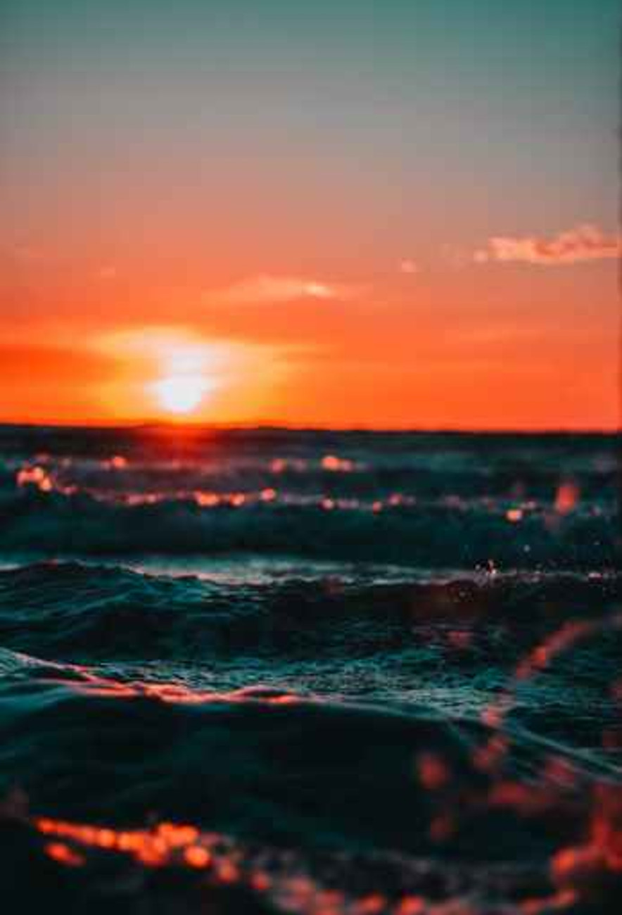 clouds dawn nature ocean