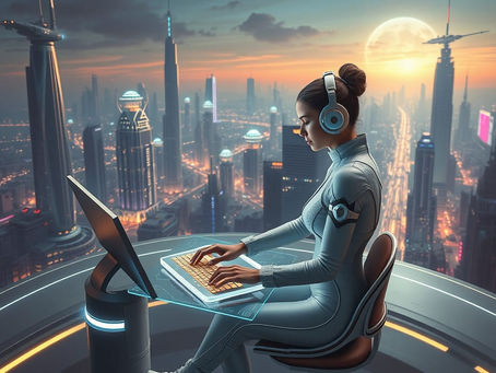 A futuristic writer of science fiction