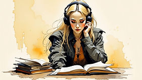 audio books reviewer with books.jpg