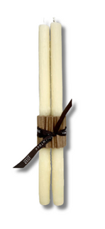 twig taper candle in cream