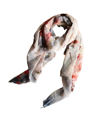 Anthropologie Watercolor Lillies Scarf