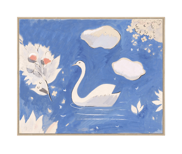 Lulu and Georgia Swan In Lake Print