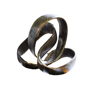 Pottery Barn Decorative Bronze Metal Ribbon