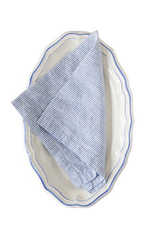 Weston Table Cape Cod Blue Striped Linen Collection