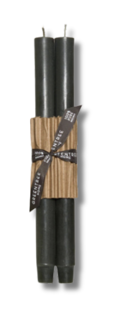 taper dark green candle