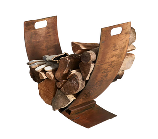 Terrain Half Round Iron Log Holder