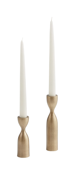 World Market Luka Antique Brass Taper Candle Holder