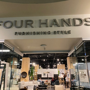 four hands showroom, furniture, interior decor