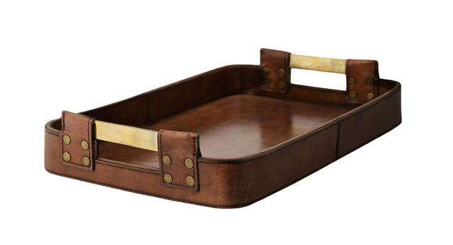 Arhaus Andres Leather Tray