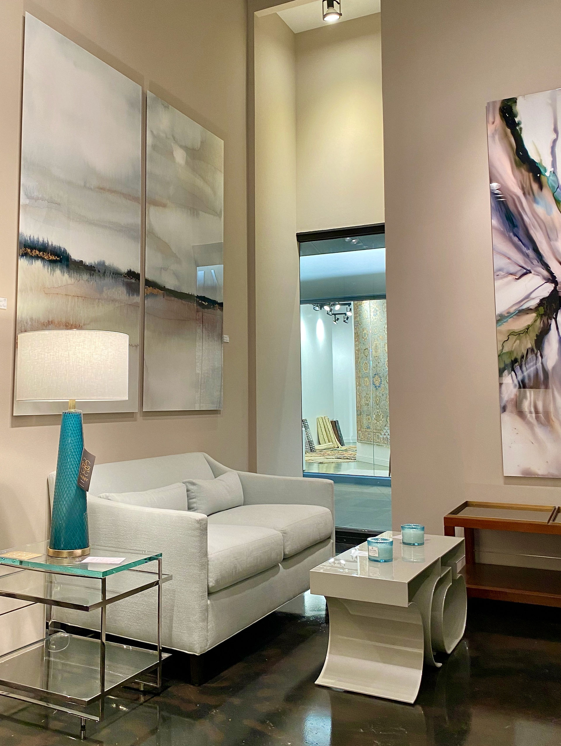 living area, high end room, modern art
