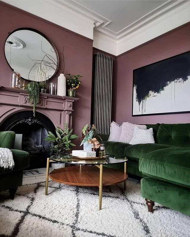 fall 2024 home decor trends, fall home decor trends, plum paint color, purple paint color, moody paint colors, moody interior design