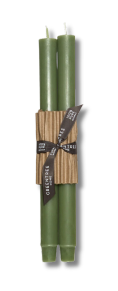 taper candle in sage