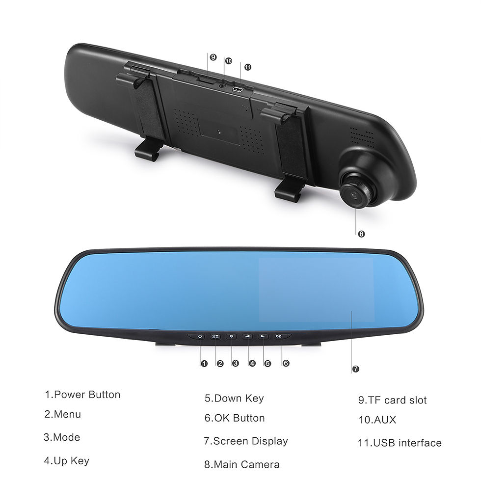 Миниатюра: Car DVR Հայելի Վիդեոռեգիստրատոր և Կայանման Տեսախցիկ