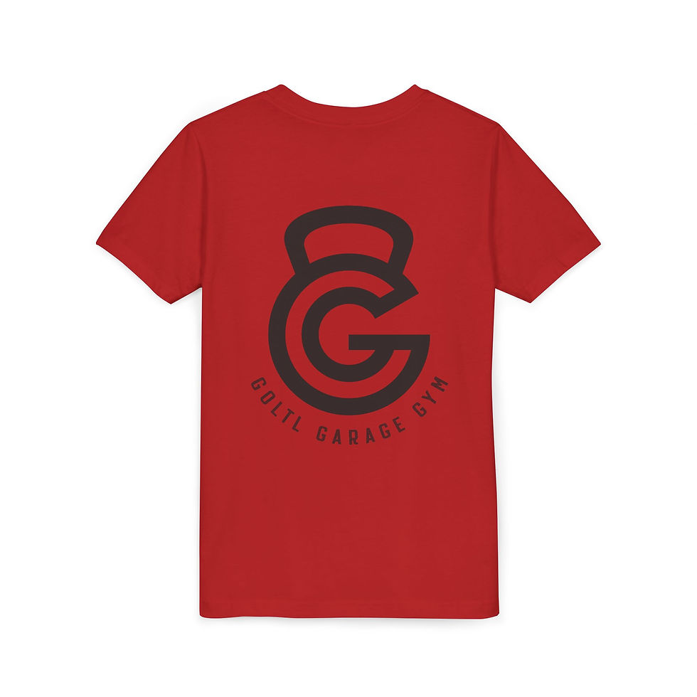 Thumbnail: Youth Gym Tee - 3G Spartans & Golt Garage Gym Design