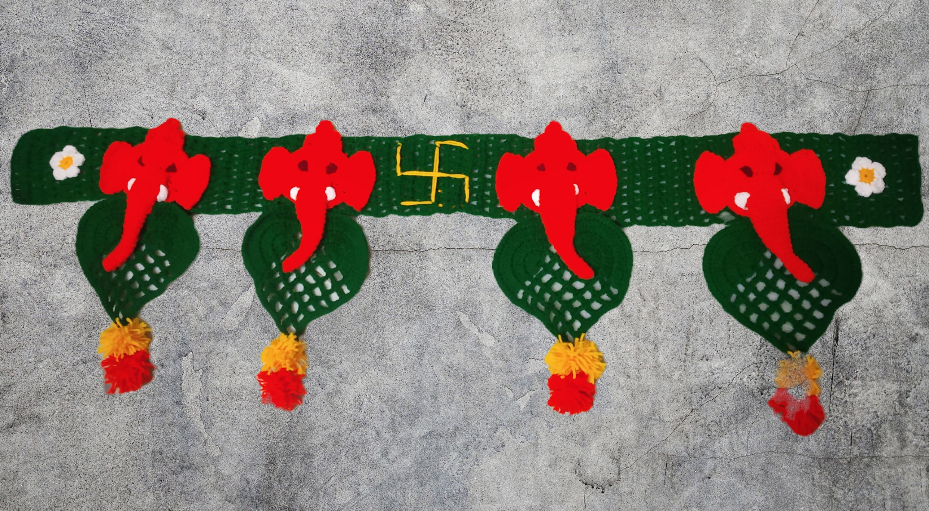 Handmade Woolen Ganesh Toran