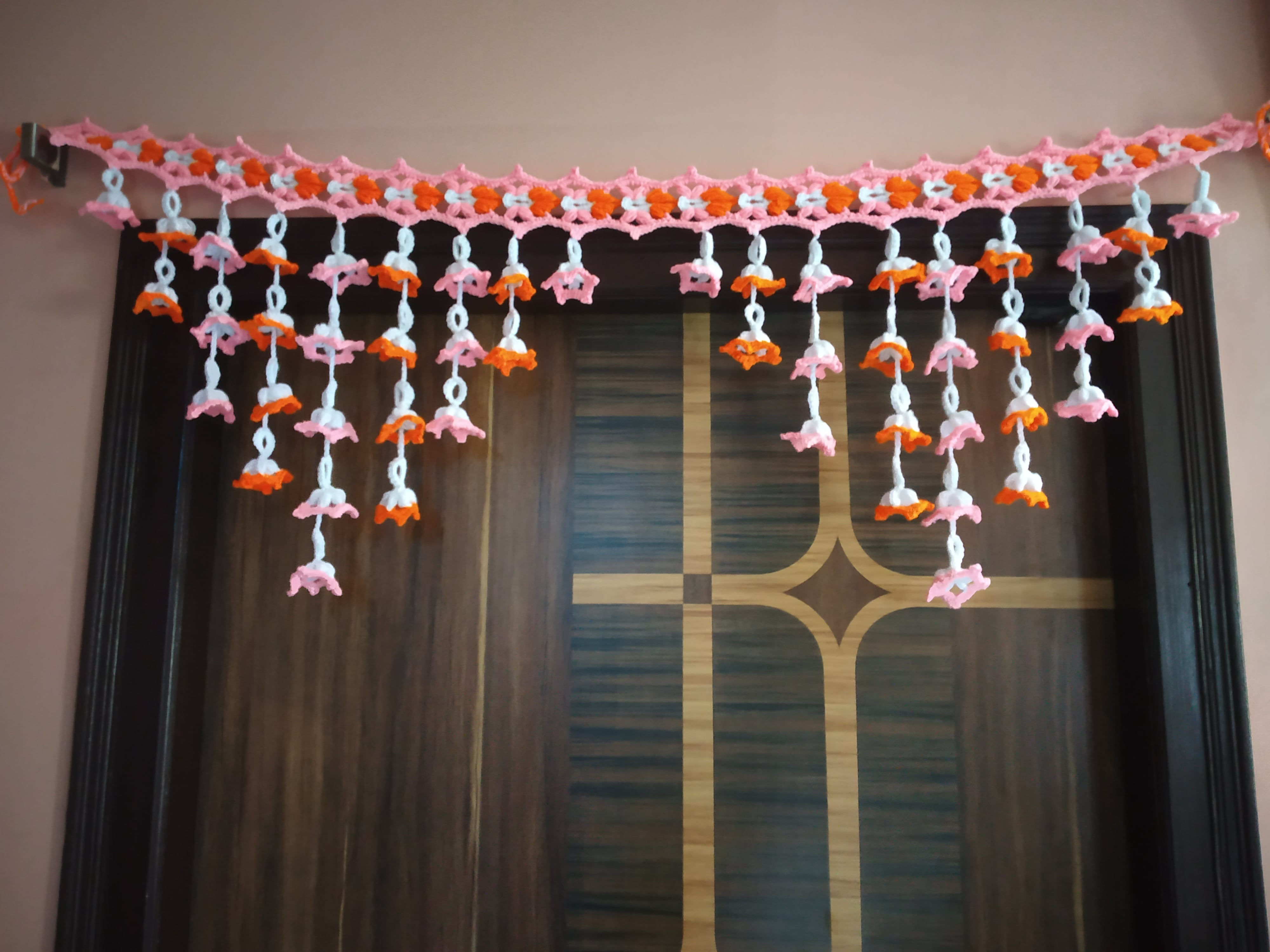 Handmade Woolen Beautiful Flower Toran