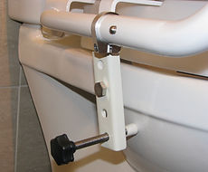 Throne Extension bracket for use with the Throne Rail and 80mm Toilet Raiser