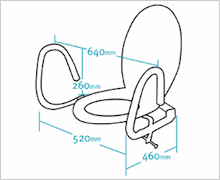 Throne 3-in-1 Splayed position dimensions