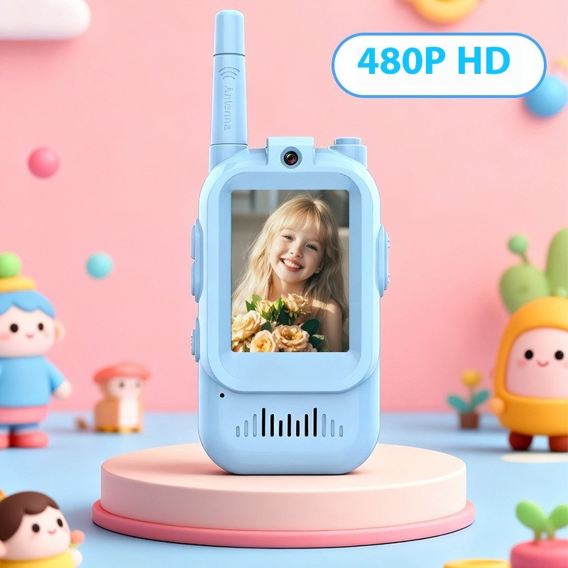 Thumbnail: Mini Video Wireless Walkie Talkies for Kids 2-Pack
