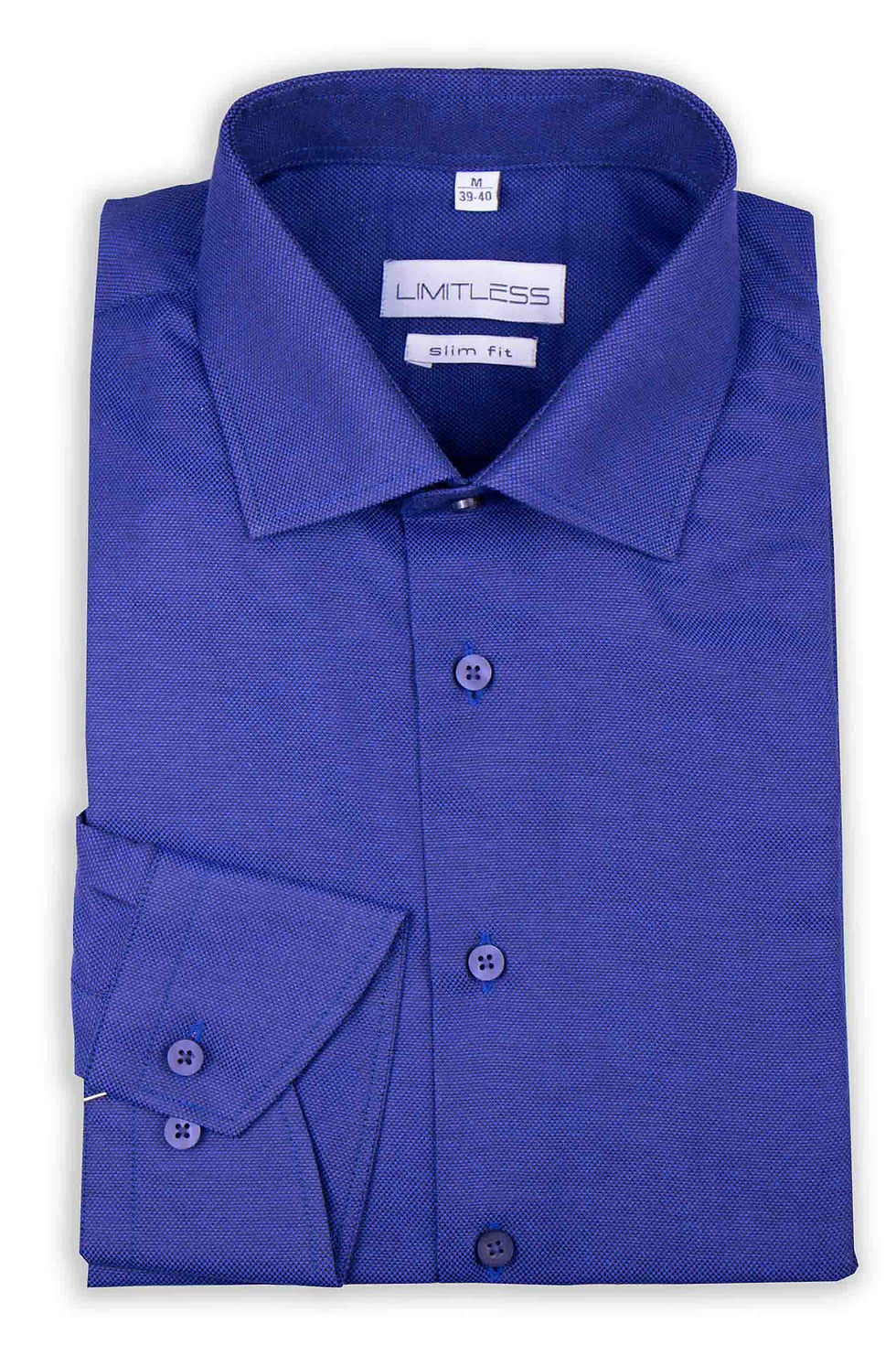 синя чоловіча сорочка Limitless Slim Fit вигляд спереду