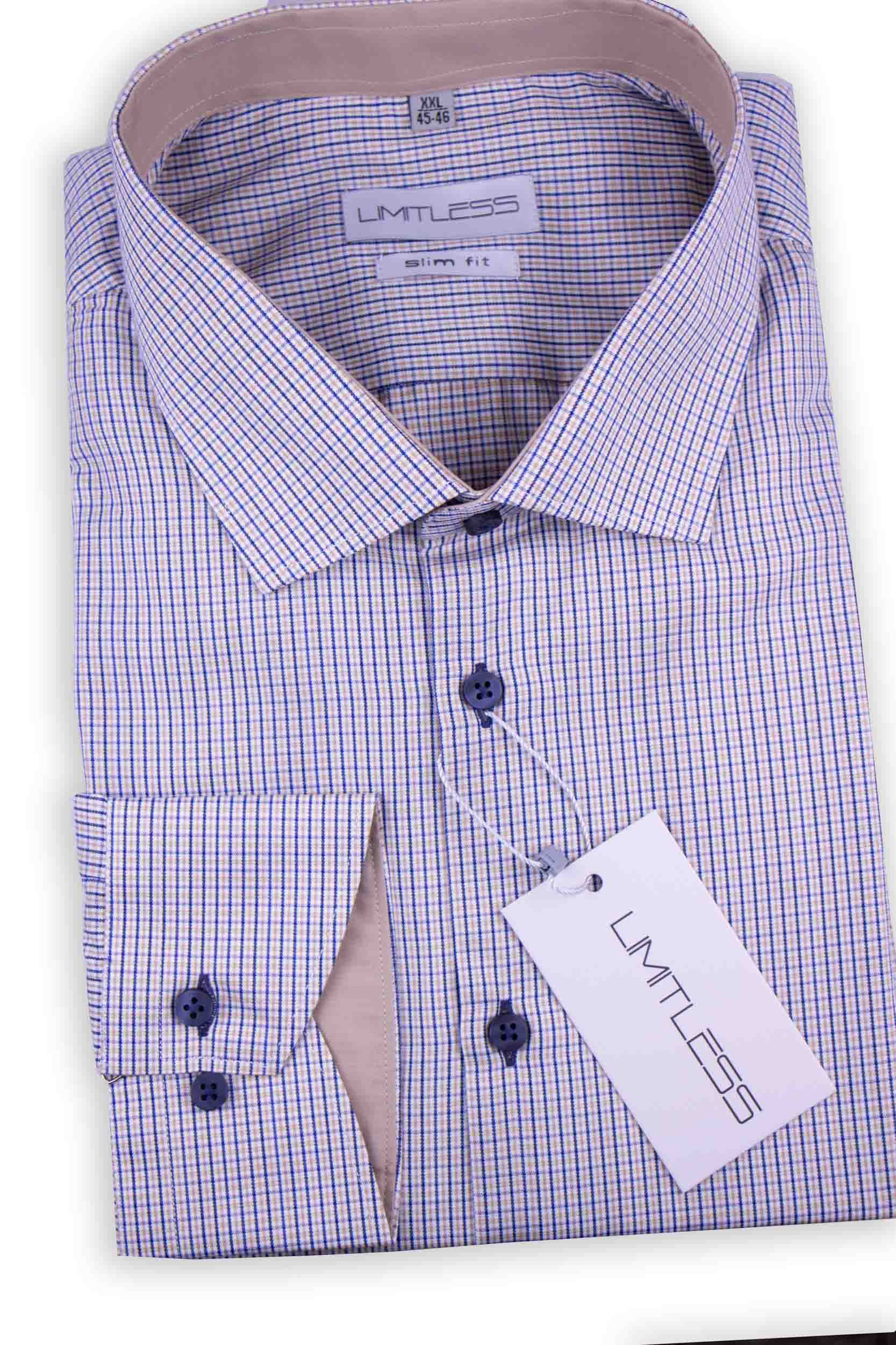 сорочка Limitless Slim Fit у дрібну клітинку загальний вигляд