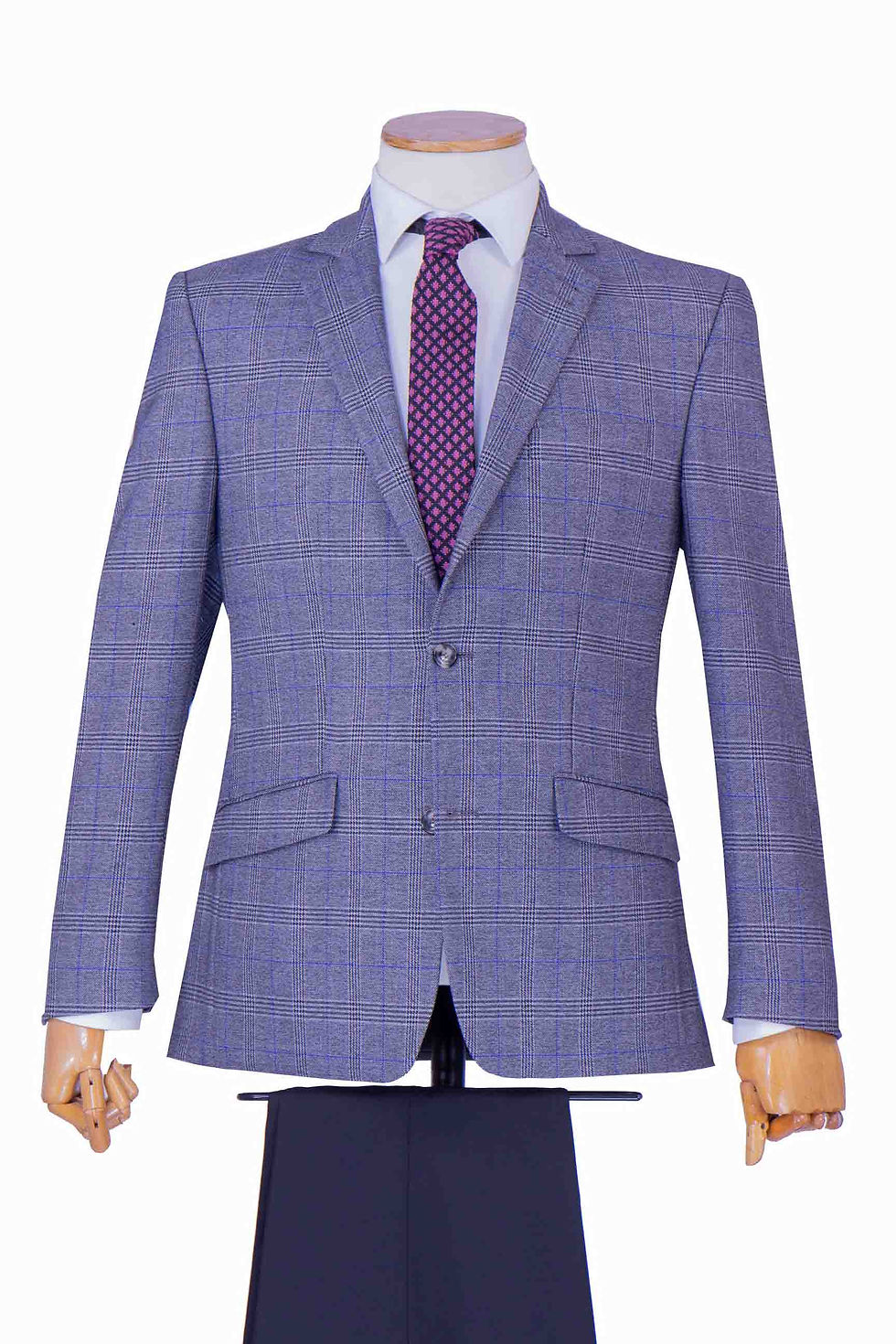 Чоловічий сірий піджак в клітинку Artistic 9-09 6-013-1 вигляд спереду на манекені