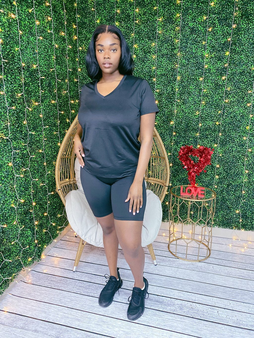 biker short sets plus size