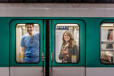 Shooting photo couple Angers - Shooting parisien dans le metro