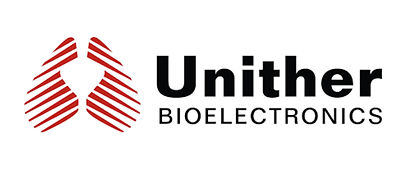 United Therapeutics subsidiary, Unither Bioelectronics, logo featuring red lungs graphic and the company name Unither Bioelectronics