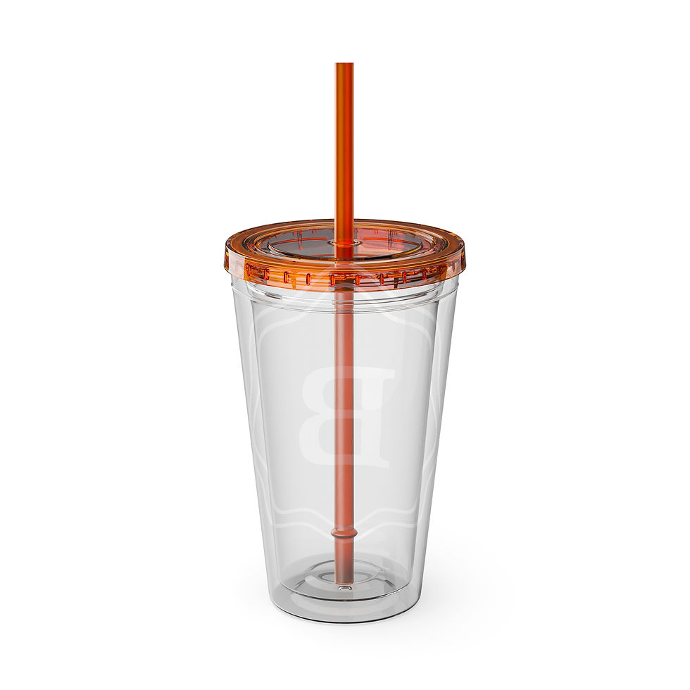 Thumbnail: Sunsplash 16oz Tumbler with Straw - Colorful Personalized Drinkware