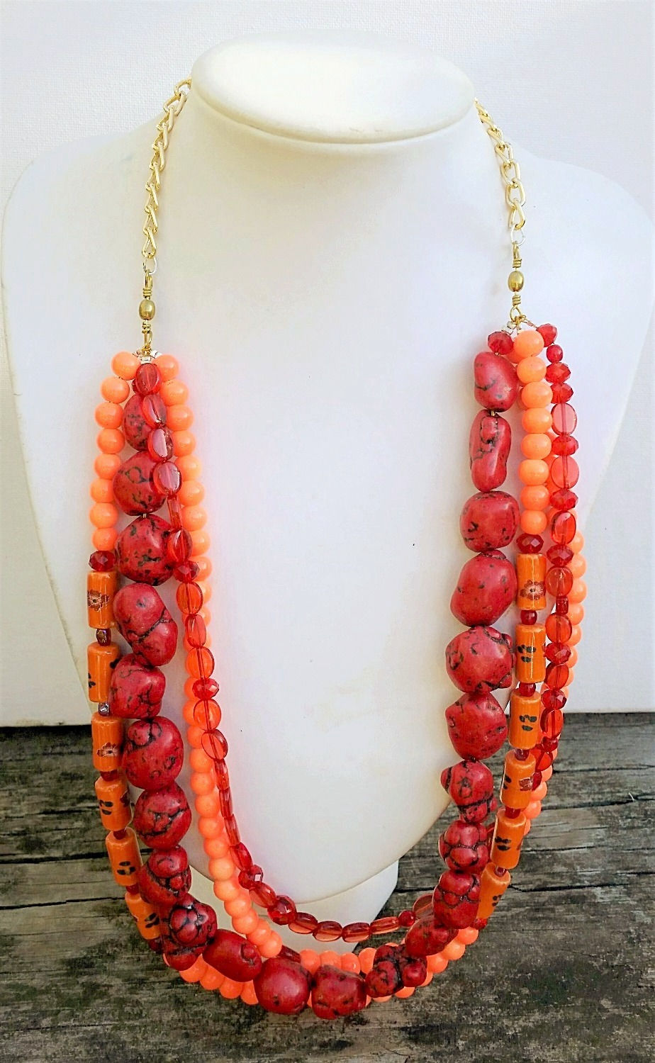 Orange and Red Necklace