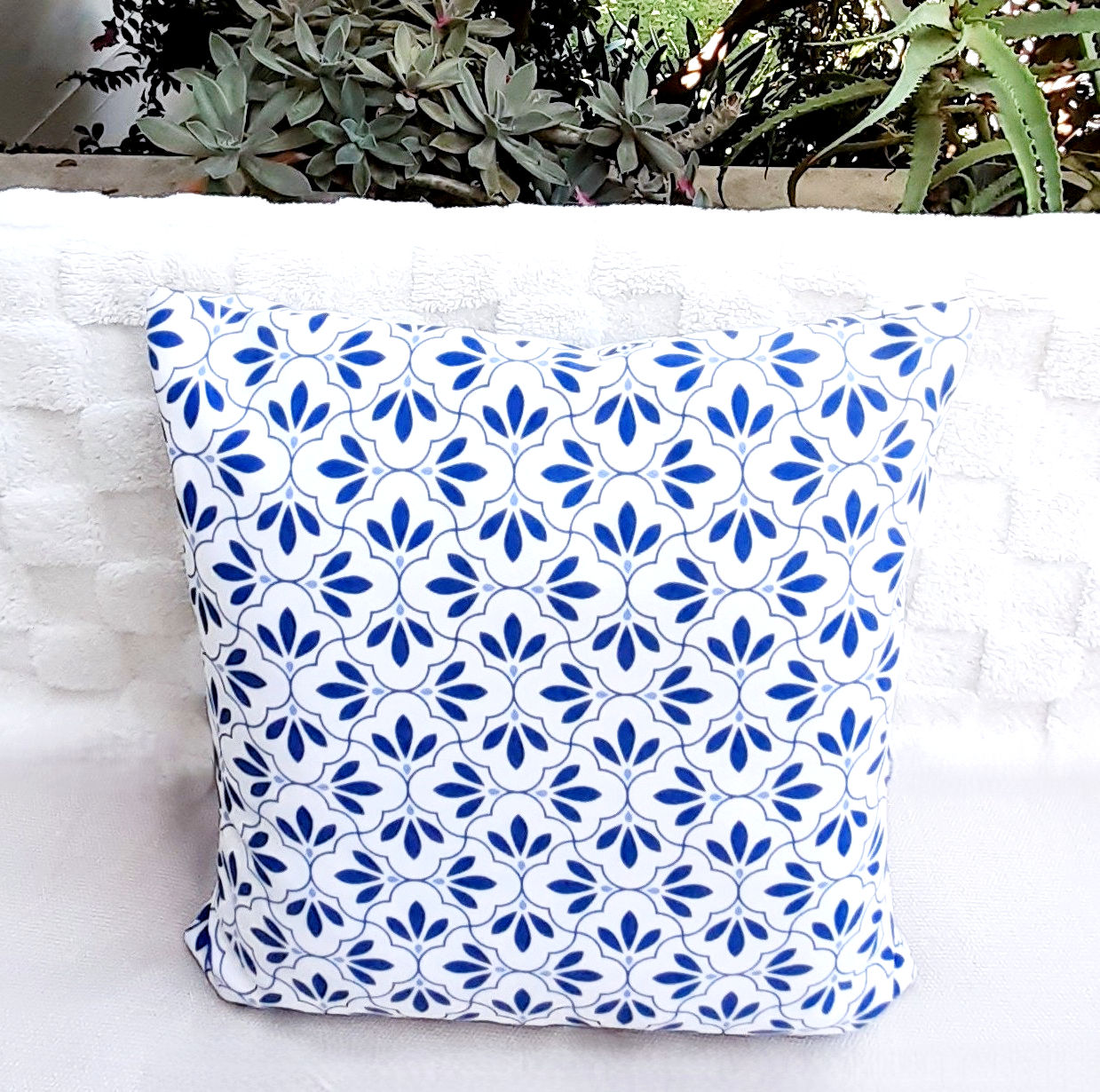 Moroccan Blue Cushion Outdoor
