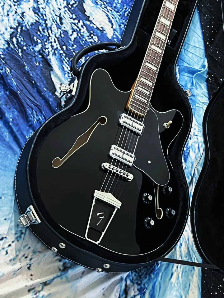 縮圖：Fender 半空心 Coronado II RW BLK 電吉他