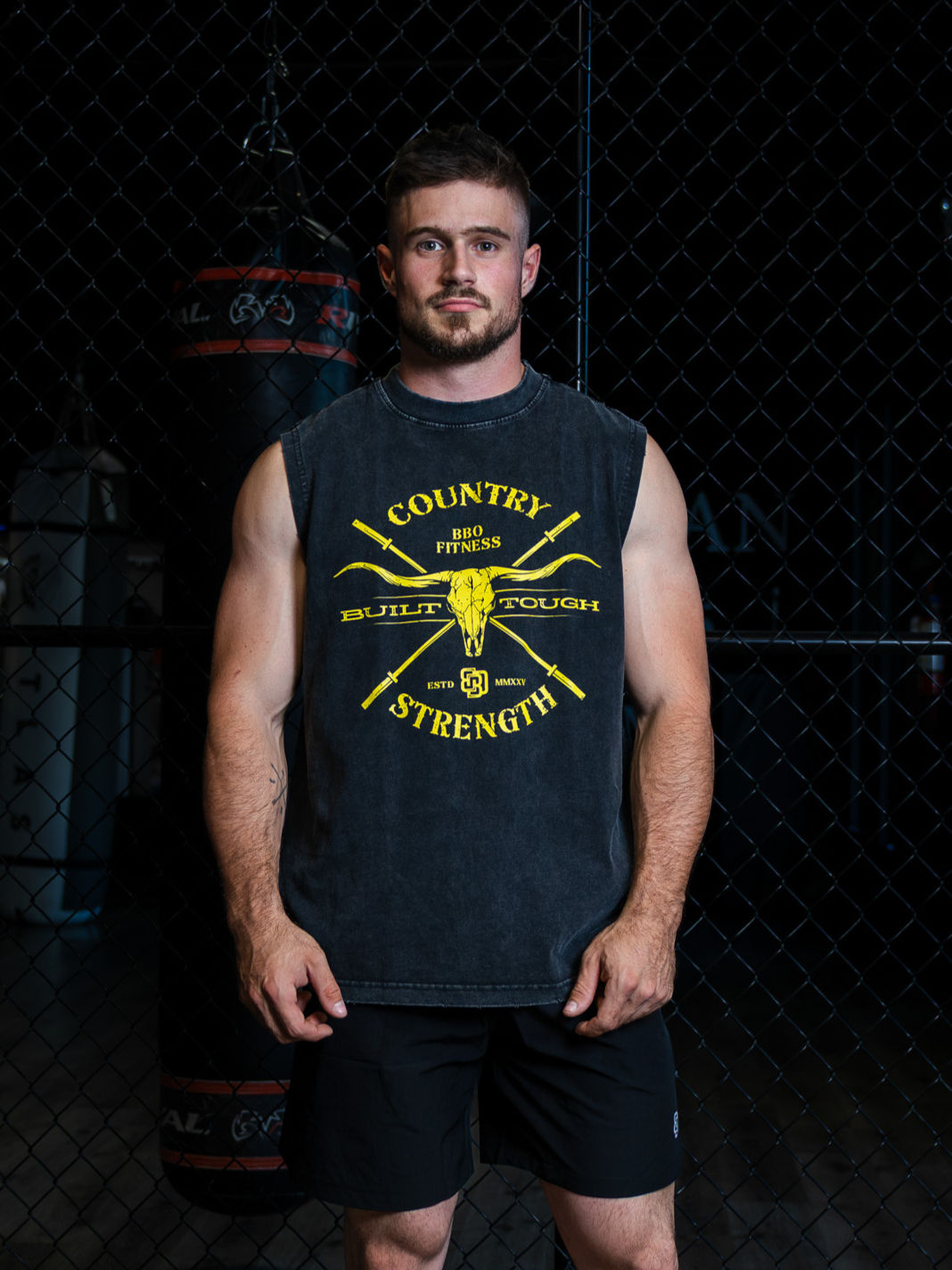 Country Strength - Oversize Tank - Gold on Dark