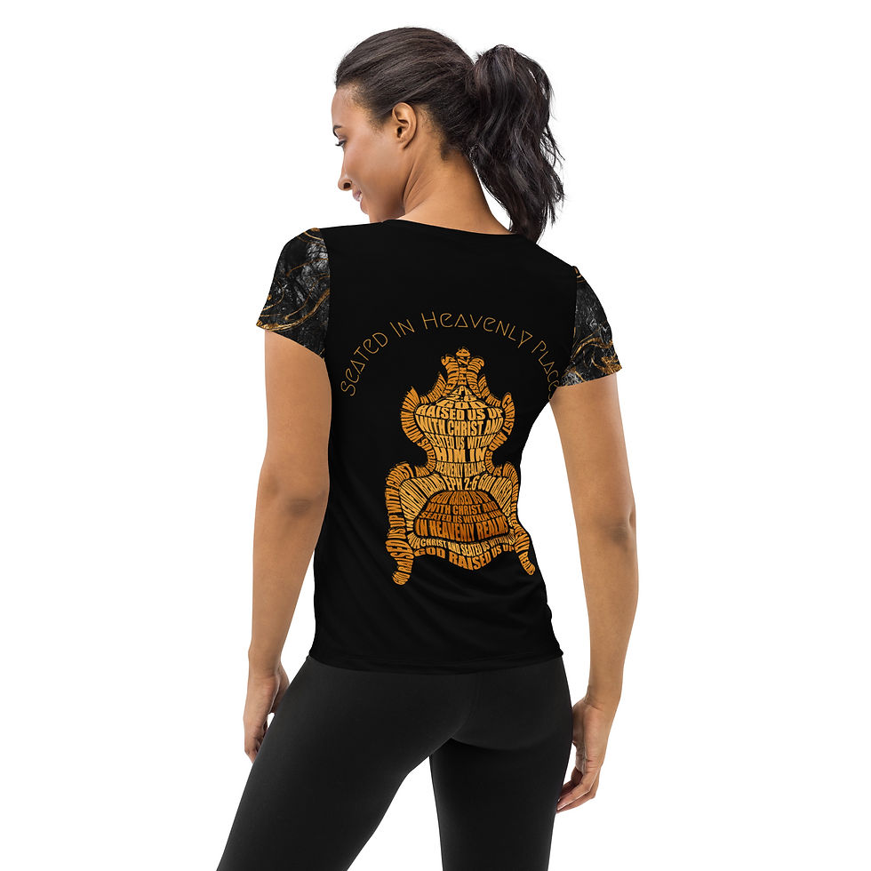 Thumbnail: All-Over Print Women's Athletic "Seated in Heavenly Places" 