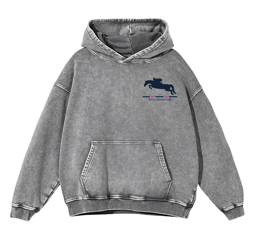 Oversized Hoodie with Embroidery on Left Chest