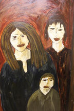 Pintura da coleção Melancolia feita pela artista visual, Lucília Abrahão