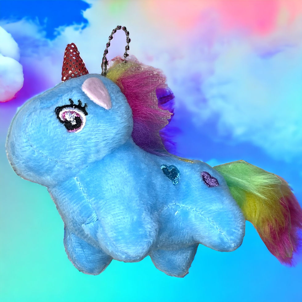 Thumbnail: Magical Plushie Unicorn Keychain, 4 Fun Colors