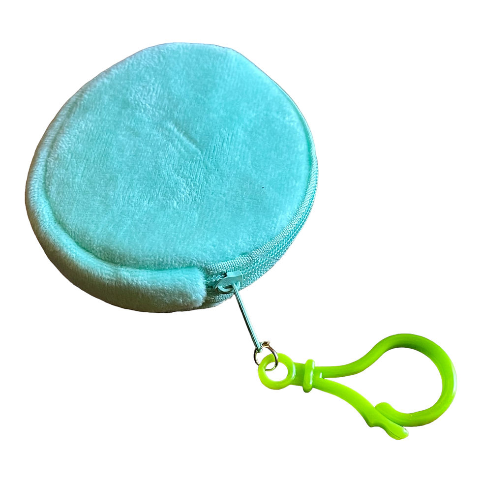 Thumbnail: Velvety Coin Pouch, Premium Small Zipper Pouch & Keyring Clip