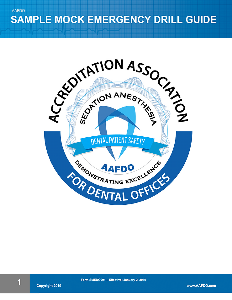 AAFDO Sample Mock Emergency Drill Guide