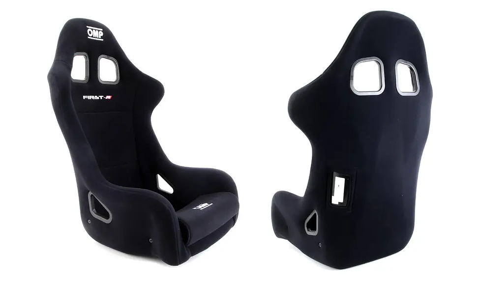 Miniatura: Asiento negro baquet fijo fibra OMP FIRST-R HA / 790/N