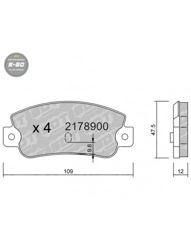 Miniatura: Pastillas de freno traseras LANCIA DELTA SDT High Performance