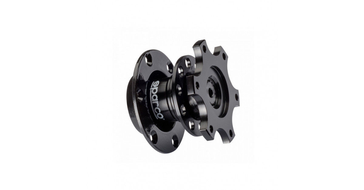 Extractor rápido de volante SPARCO negro para atornillar en piña universal